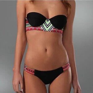 Mara Hoffman Tribal Embroidered Strapless Bikini - Size M